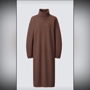 Uniqlo U brushed jersey turtleneck dress -EUC - size XS